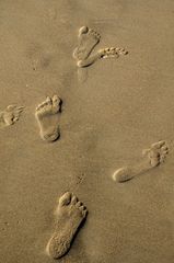 Spuren in Sand