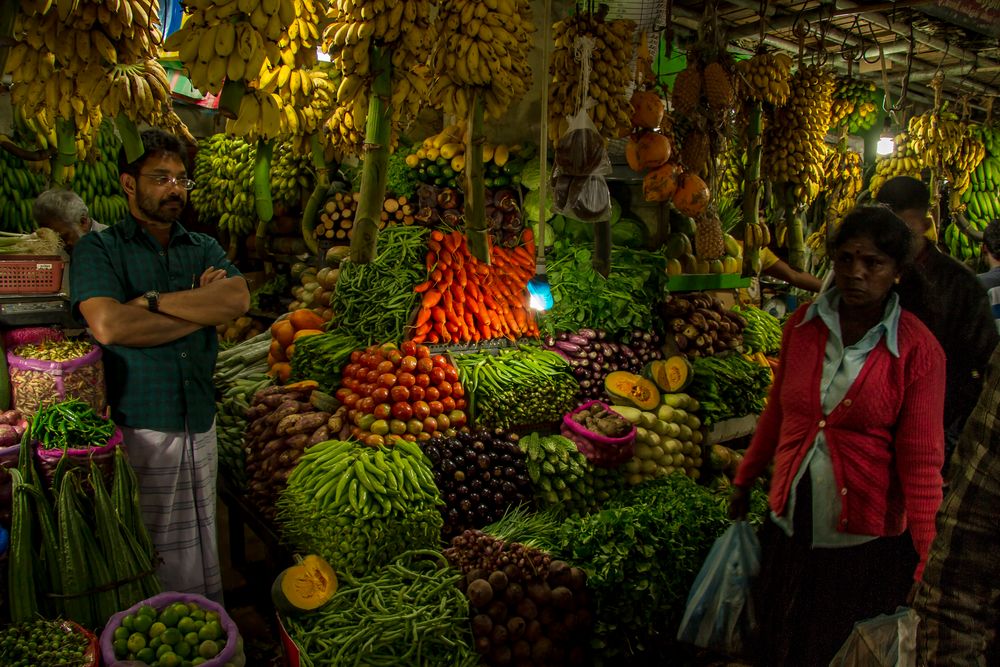 Sri Lanka, Hochland, Nurawa Eliva, Markthallen