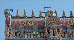 Srirangam, 3. Gopuram, Dachdetail