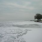 St. Claire Lake in Detroit bei -20 Grad