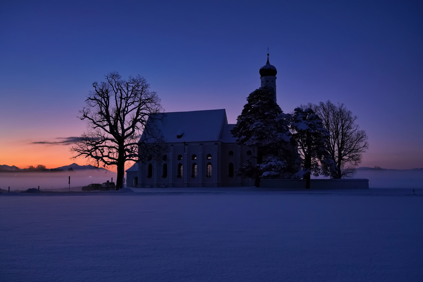 St. Coloman in blauer Stunde