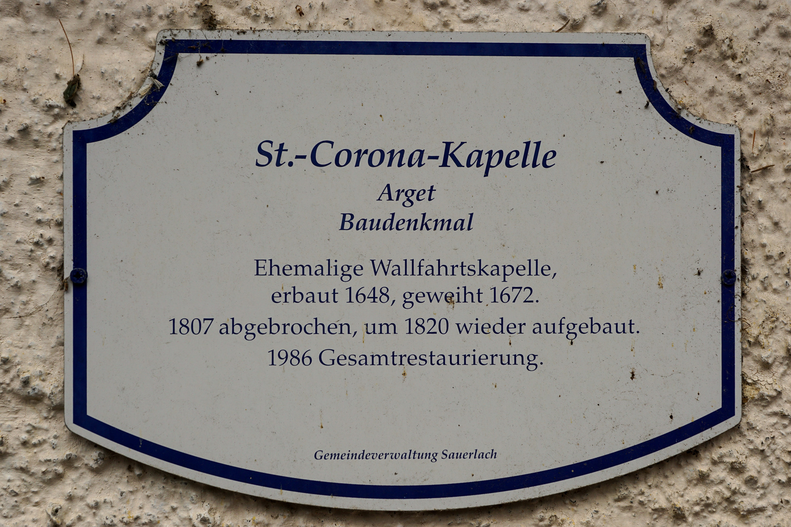 St. Corona Wallfartskapelle in der Nähe von Dietramszell