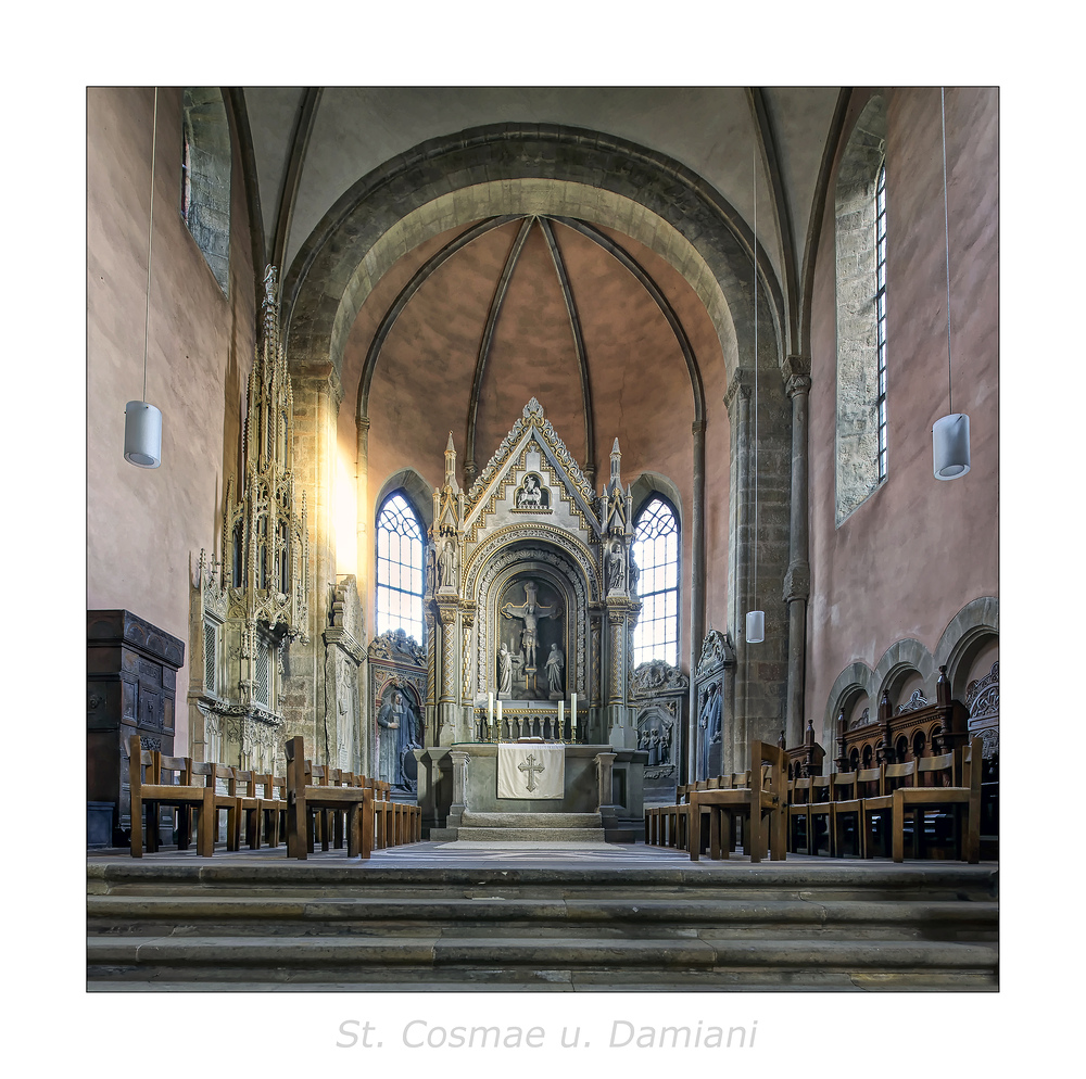 St. Cosmas und Damian in Wunstorf " Blick in den Chor..."