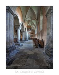 St. Cosmas und Damian in Wunstorf " Blick in den Seitenschiff..."