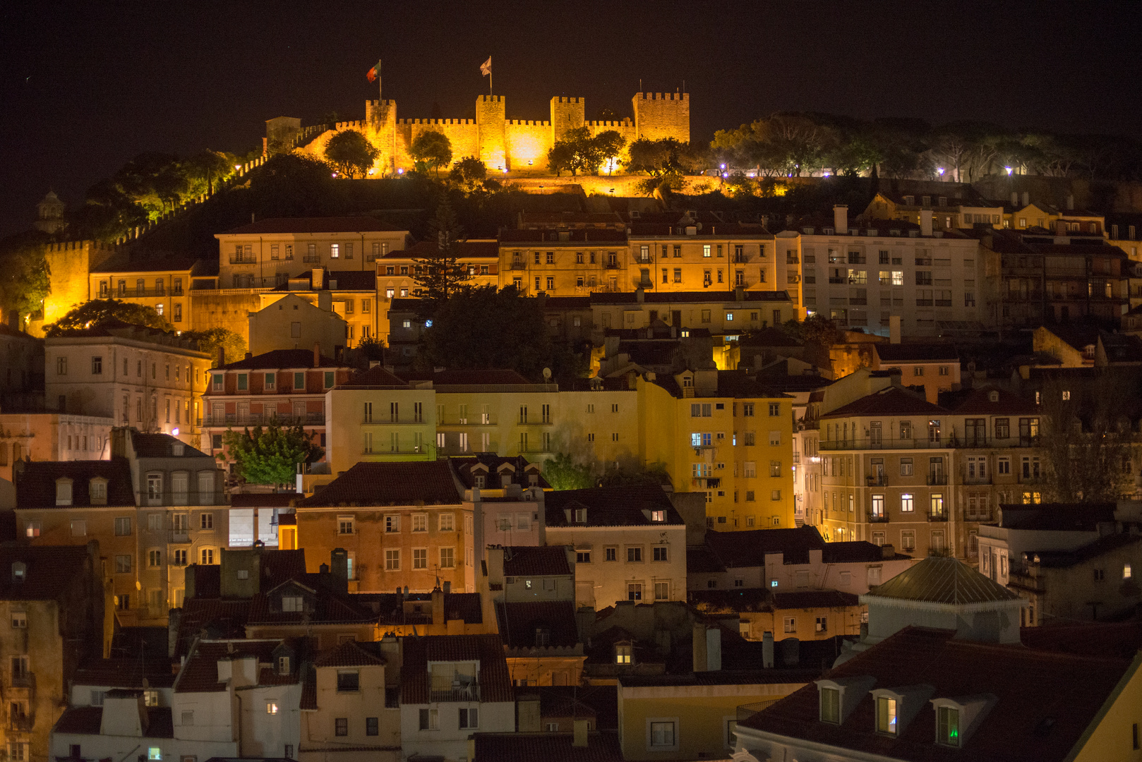 St. George Castle at night