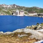 St. Gotthard-Pass bei schönem Wetter