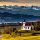 St. Hubertus an einem schönen Herbst-Morgen