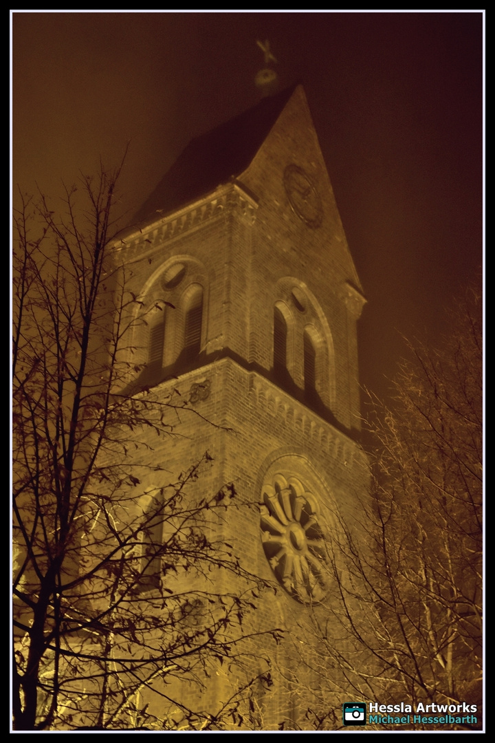 St. Johannes Kirche im Nebel, Leipziger Straße - Wolfen.