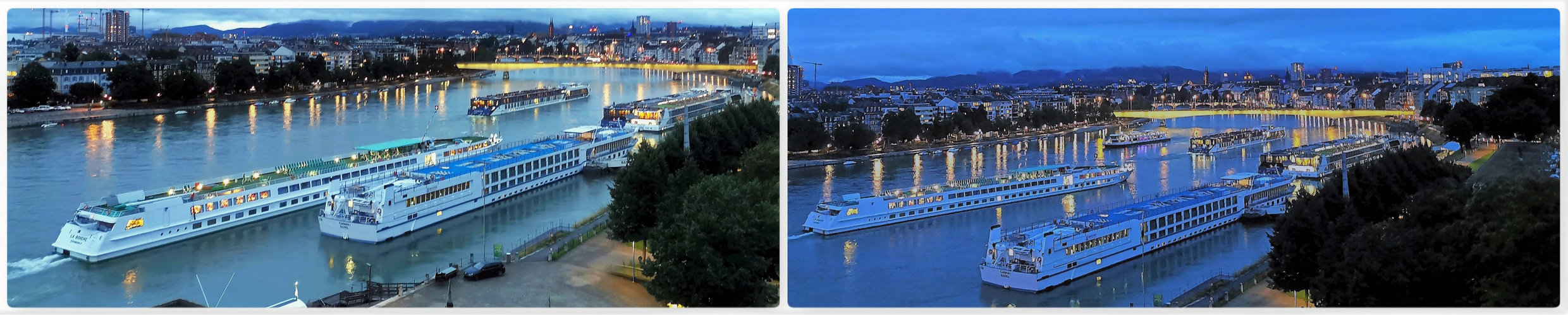 St. Johanns-Hafen Basel - blaue Stunde