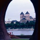 St. Kunibert vom Rheinpark aus fotografiert (1994)