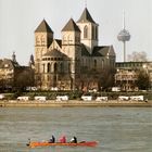 St. Kunibert vom Rheinpark aus fotografiert (Sommer 1995)