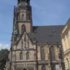 St. Marien in Zwickau mit  lebendigem Vordergrund