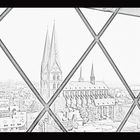 St. Marien Kirche (Lübeck) aus einer hohen Perspektive