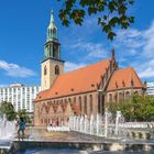 St. Marienkirche und Wasserkaskaden in Berlin 