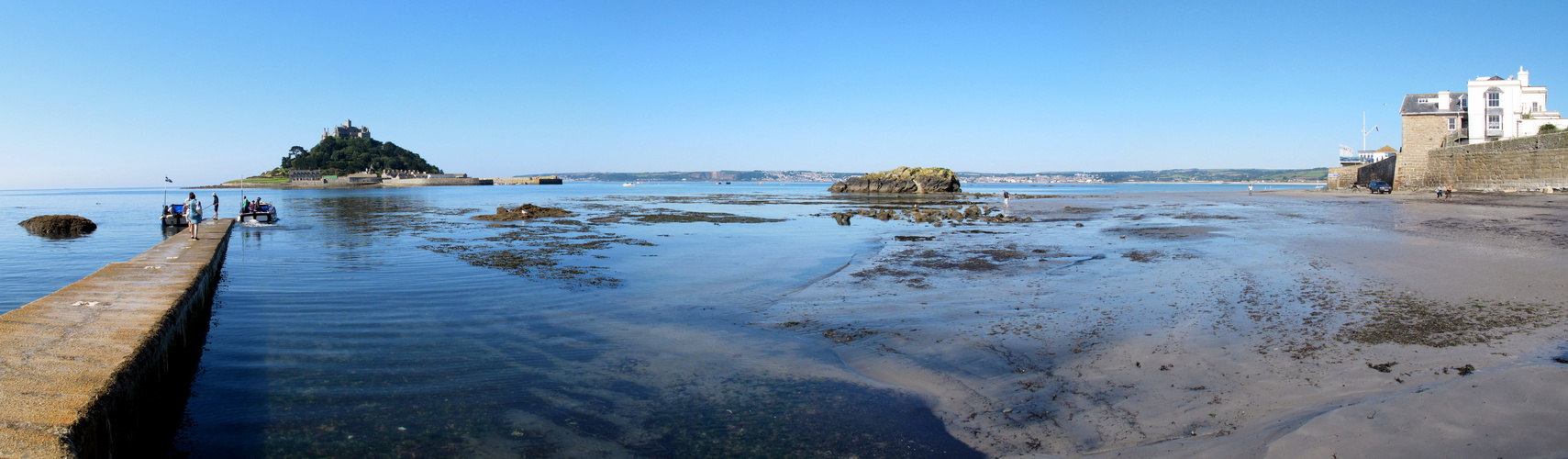 St. Michaels Mount bei beginnender Ebbe