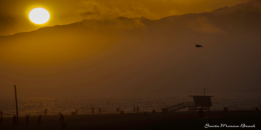 St. Monica Beach by Sunrise