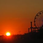 St. Monica Pier bei Sonnenuntergang