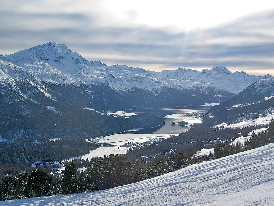 St. Moritz Blick auf den Piz Corvatsch Foto & Bild landschaft