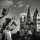 St. Nepomuk und Georgsdom Limburg im winterlichen SW-Blick 