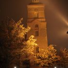 St. Nikolai Spandau im abendlichen Nebel