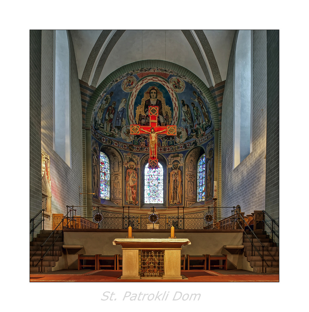 St.-Patrokli-Dom (Soest) "Apsis von 1954 nach hochmittelalterlichem Vorbild ..."