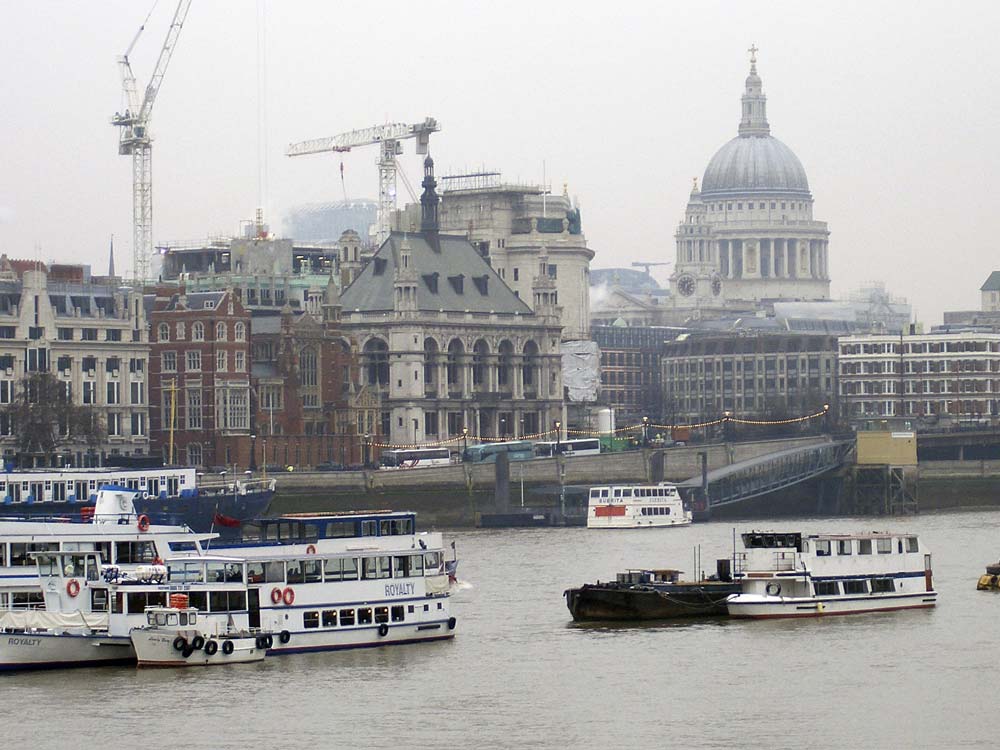 St. Paul's Cathedral with boats