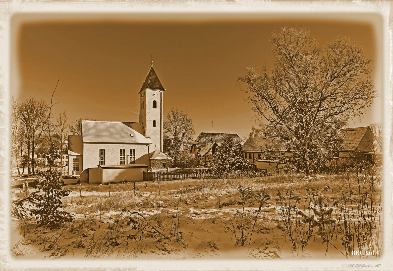 St. Peter Leumnitz im winterlichen Frühlingskleid