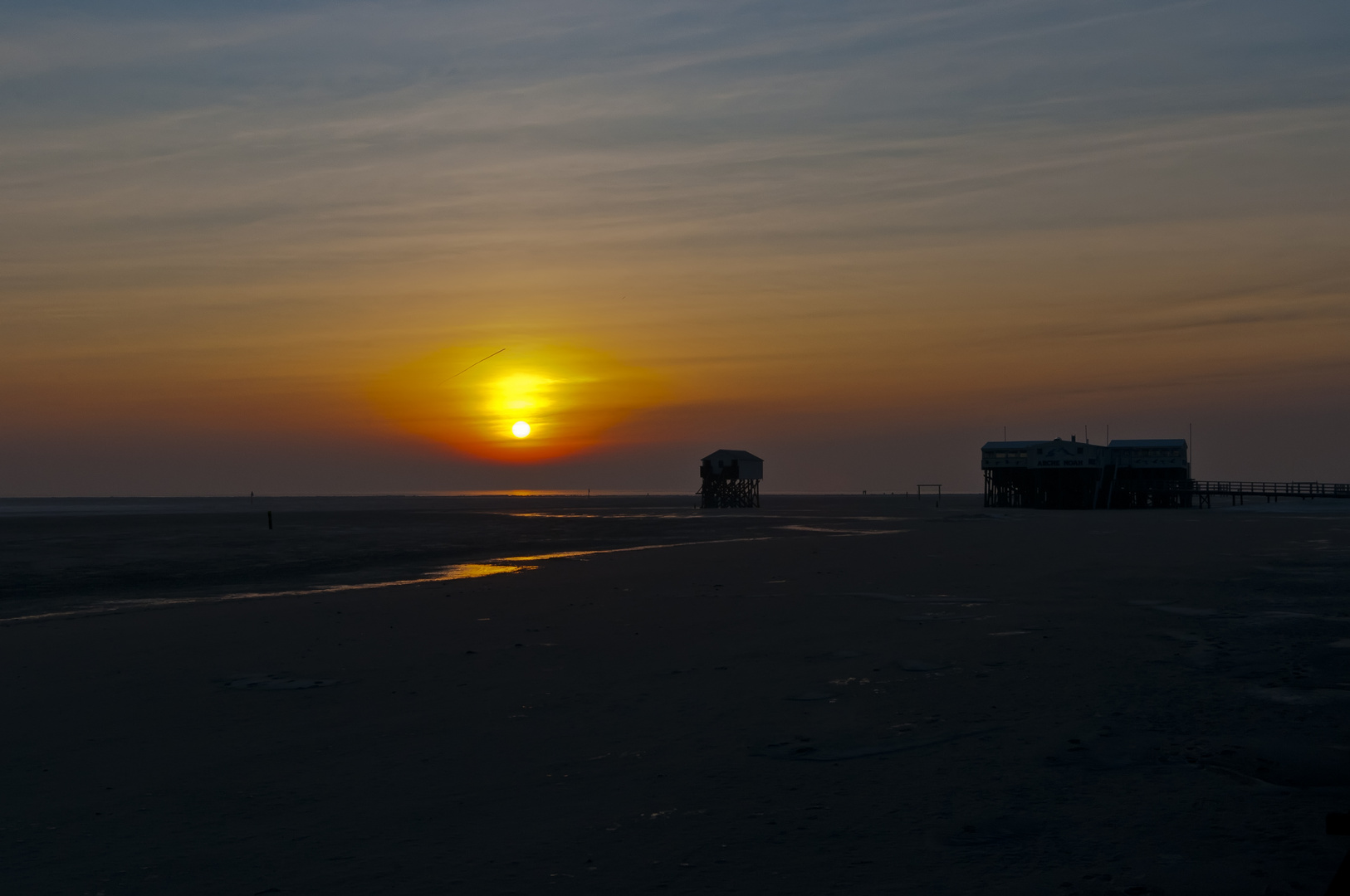 St. Peter-Ording - bei Dunkelheit am Strand