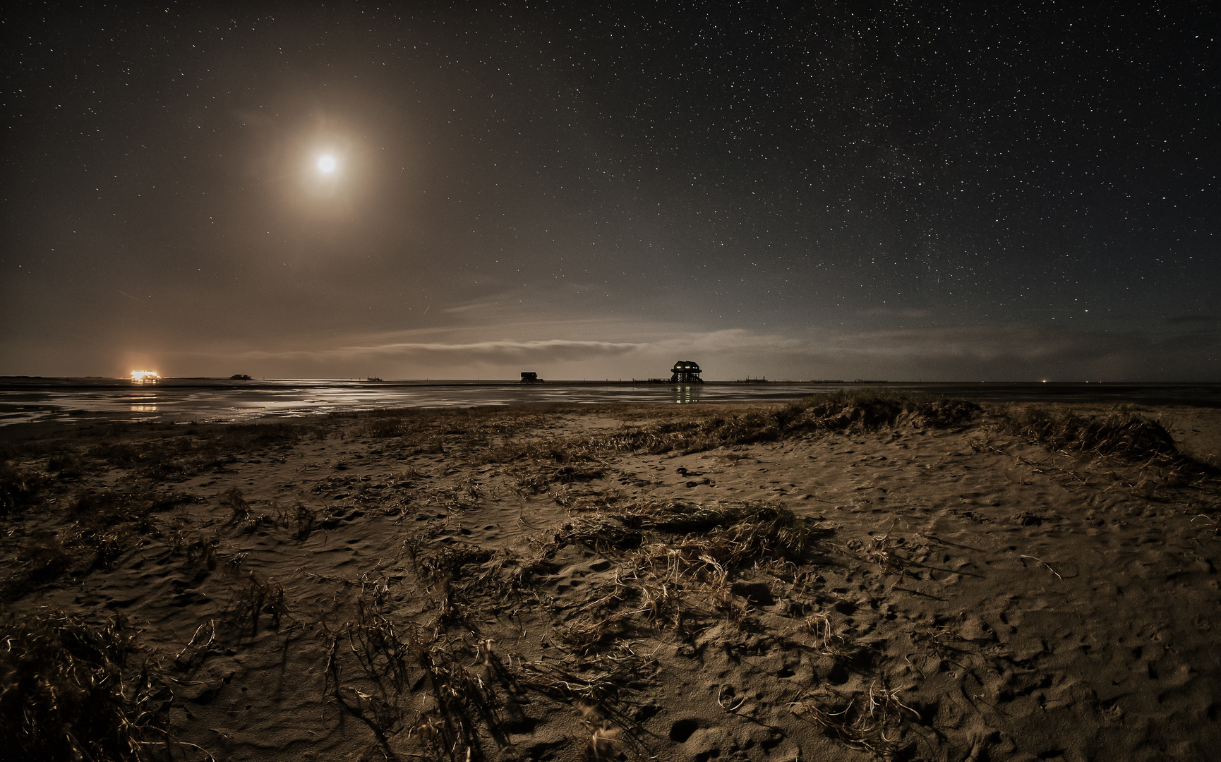 St. Peter Ording bei Nacht