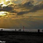 St. Peter Ording in halb-schwarz-weiß