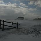 St. Peter Ording, Strand, Schneesturm