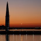 St. Petersburg Gasprom Tower am Abend