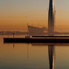 St. Petersburg Gasprom Tower bei Sonnenaufgang