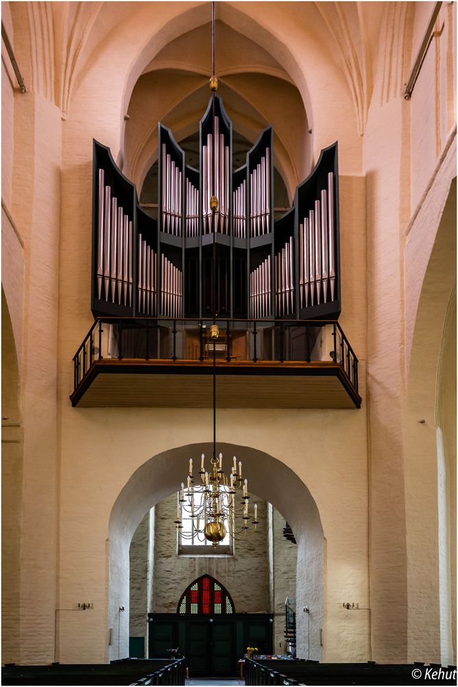 St. Petri-Kirche. Wolgast - Blick zur Orgel