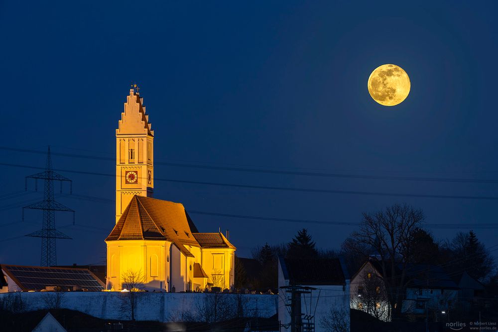 St. Stephan mit Vollmond