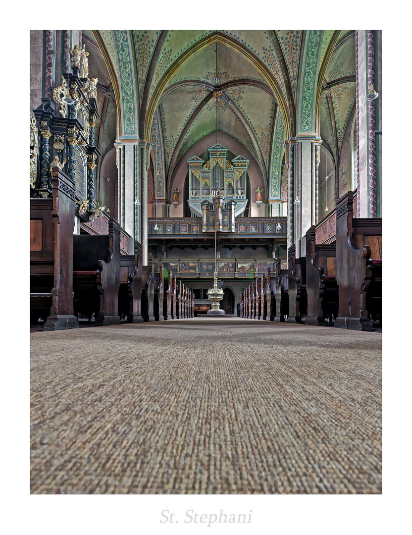 St. Stephani ( Helmstedt ) " Blick zur Orgel, aus meiner Sicht...."