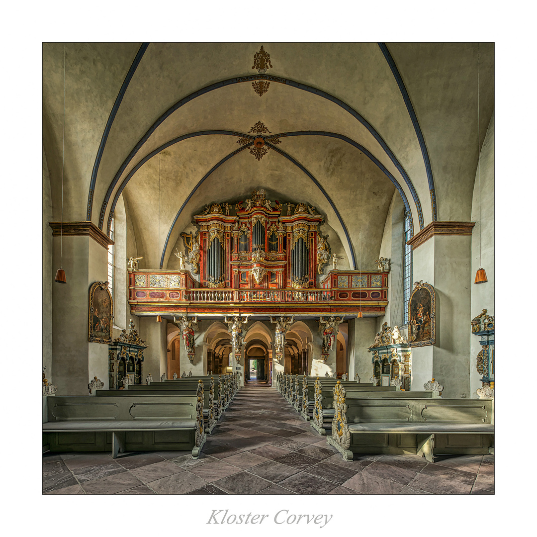 St. Stephanus und St. Vitus der Benediktinerabtei Corvey " Blick zur Orgel ..."