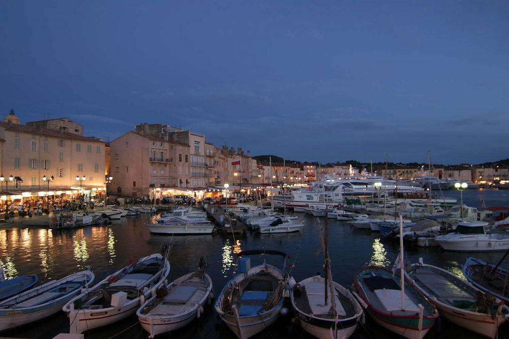 St. Tropez : Hafen bei Nacht