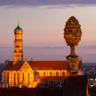 St. Ulrich und Afra im Abendlicht