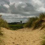 [ St. Uny Church, from the Dunes above Hayle Estuary ]