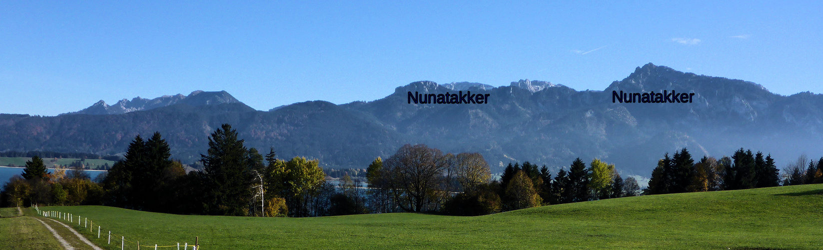 St. Urban Blick von Bleick auf Tegelberg und Schönleitenschrofen; ehemalige Nunatakker