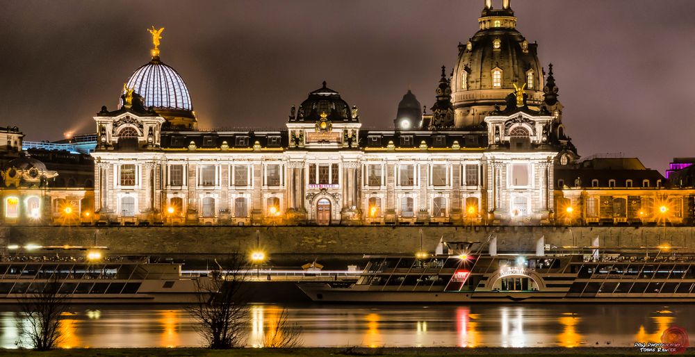 Staatliche Akademie der Bildenden Künste Dresden Foto & Bild nacht