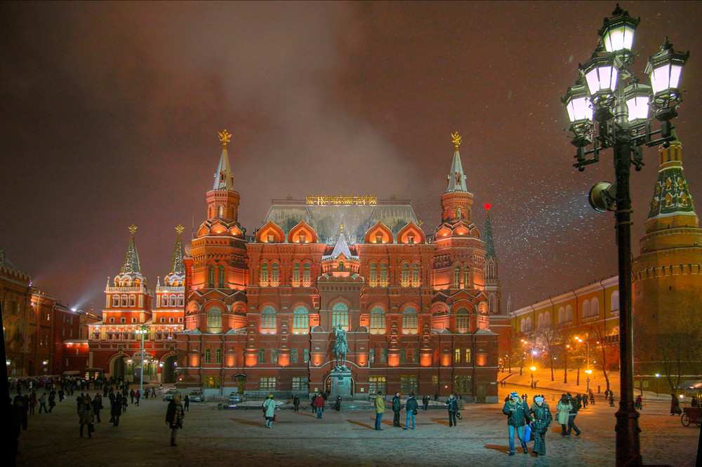 Staatliches Historisches Museum Moskau Roter Platz Foto Bild Architektur Architektur Bei Nacht Motive Bilder Auf Fotocommunity