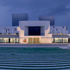 Staatstheater Darmstadt Panorama beleuchtete Abendstimmung HDR