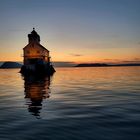 Stabben - lighthouse off the coast of norway. Florø, west coast