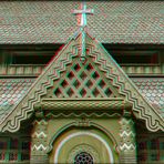 Stabkirche (3D Anaglyphe)