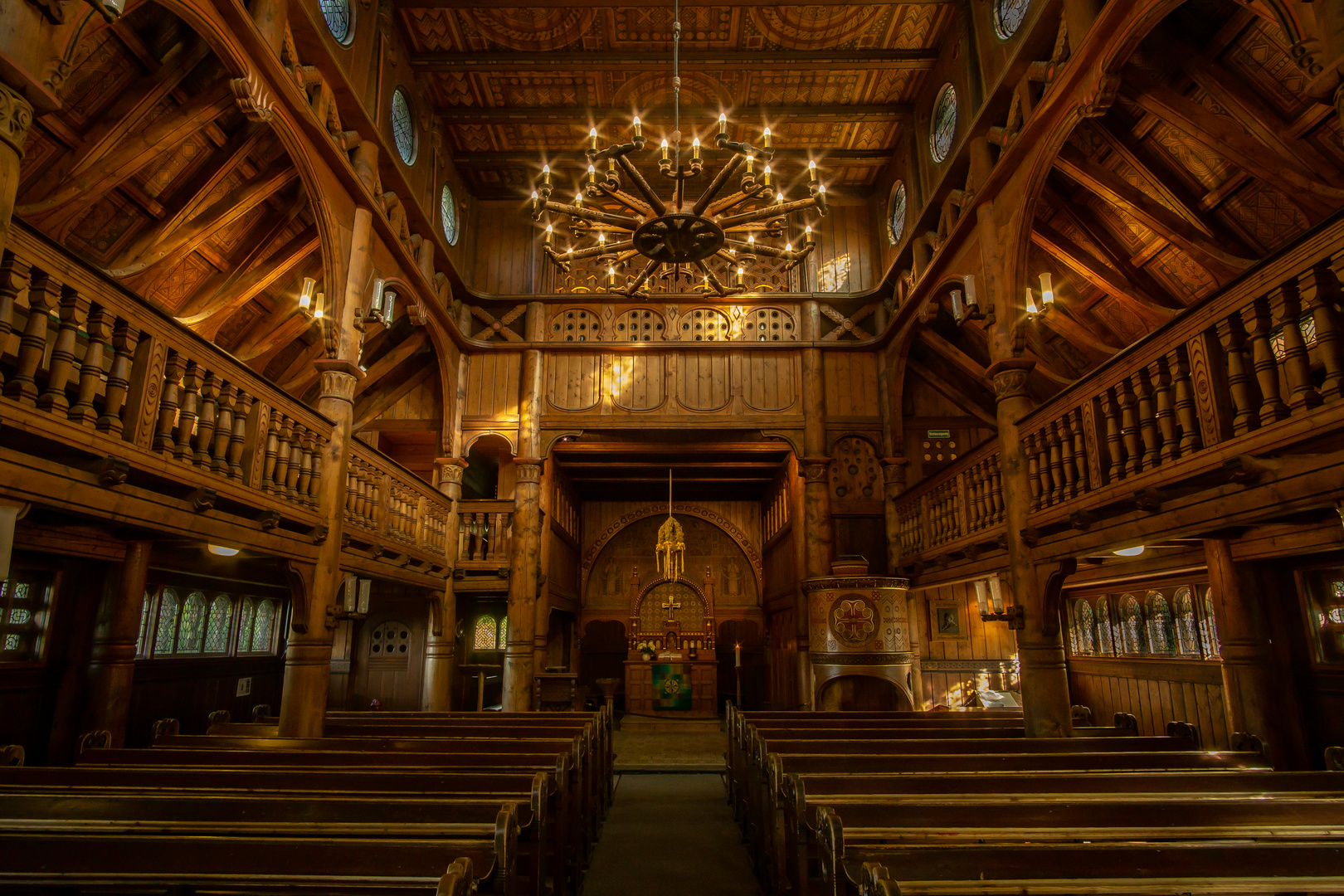 Stabkirche Hahnenklee/Harz Innen