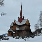 Stabkirche Ringebu im Winter