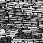 < stack of wood >