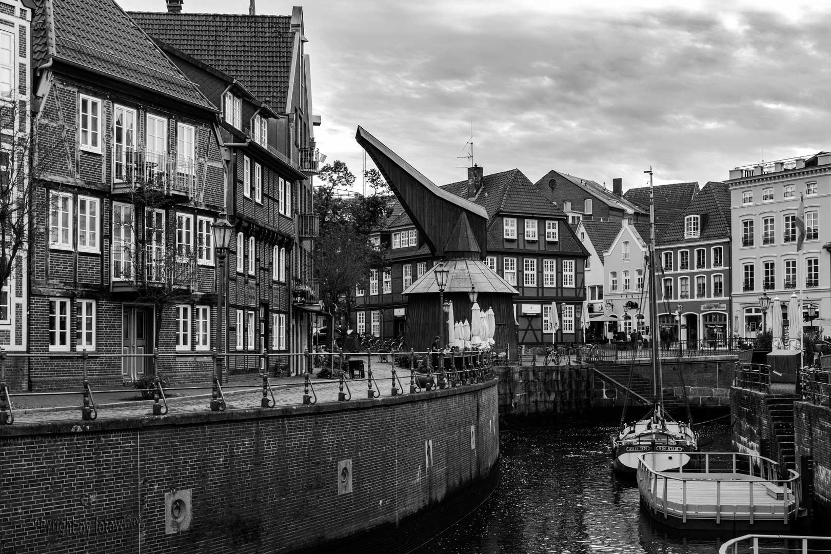 Stade - Hansehafen und Tretkran